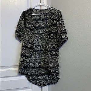 black and white, elephant cardigan